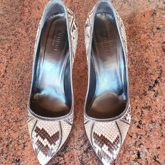 Gucci Snakeskin High Heels 38 - Picture 1 of 7